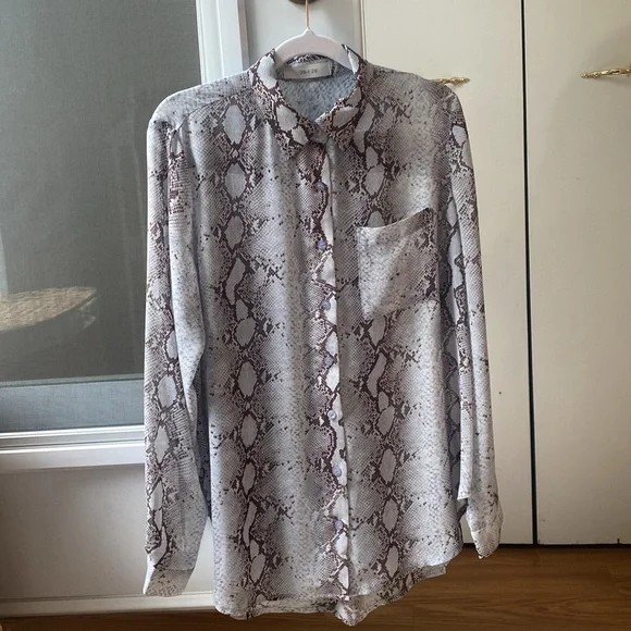Chiffon Python Blouse - Picture 3 of 10